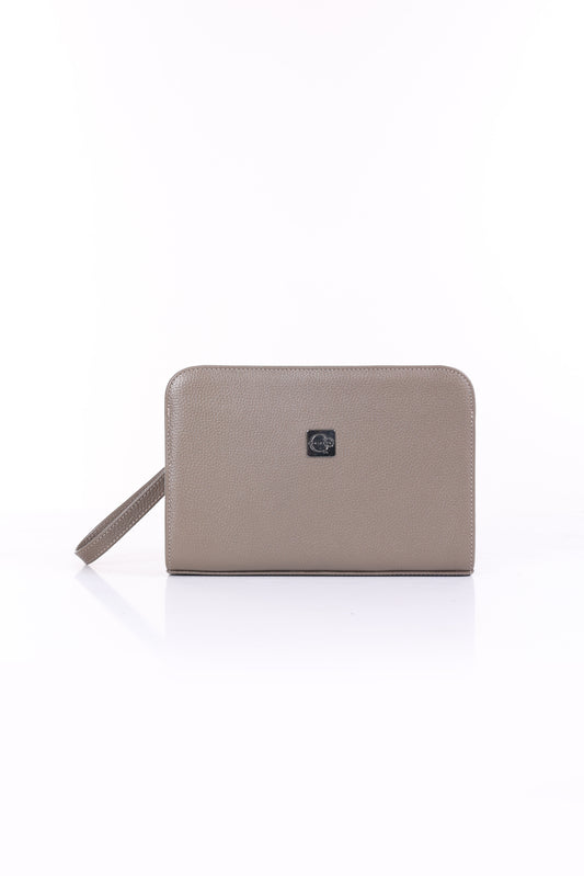 VELATRO Parmak İzi İle Açılan Hakiki Deri Vizon Kare Çanta