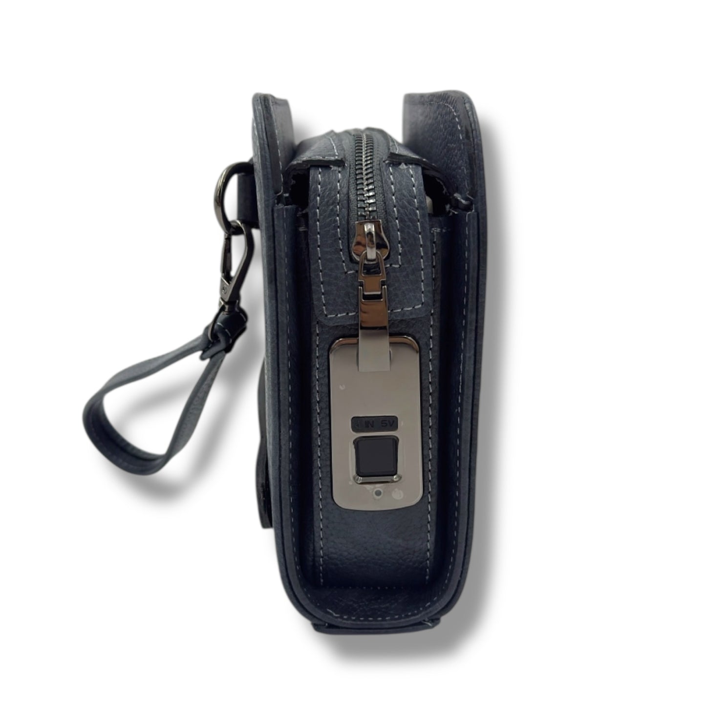 VELATRO Parmak İzi İle Açılan Hakiki Deri Karma renk Kare Çanta