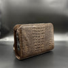 VELATRO PREMİUM Parmak İzi İle Açılan Hakiki Deri Timsah Kabartma Baskılı Kare Çanta