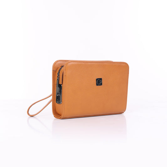 VELATRO Parmak İzi İle Açılan Hakiki Deri Taba Kare Çanta