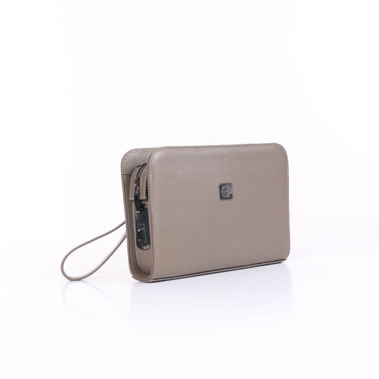 VELATRO Parmak İzi İle Açılan Hakiki Deri Vizon Kare Çanta