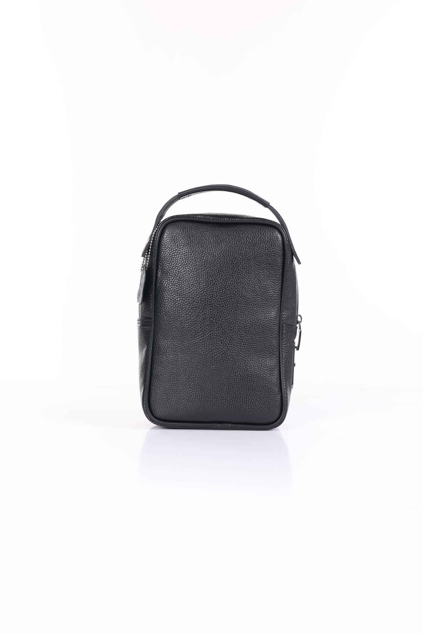 SENZA Parmak İzi İle Açılan Hakiki Deri Siyah El Çantası