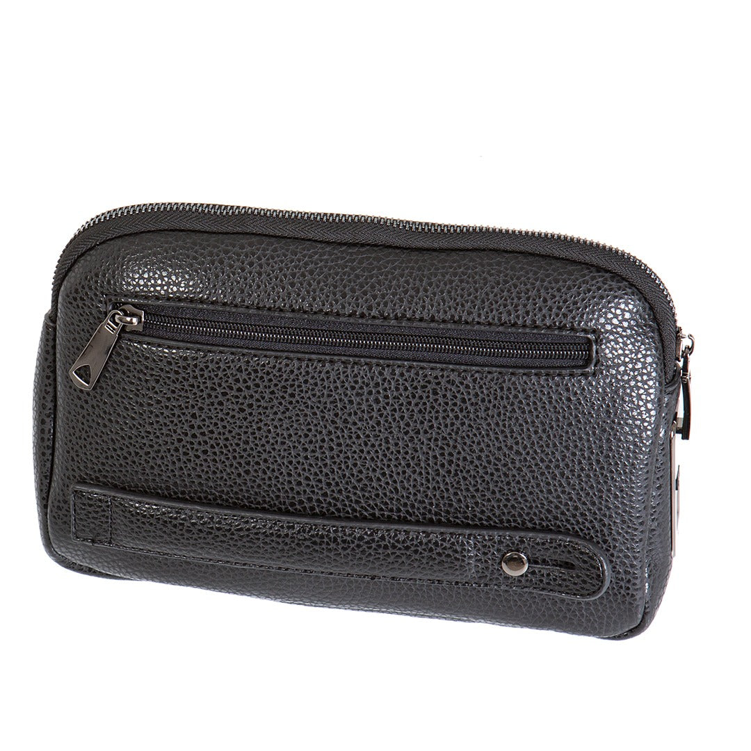 Parmak izi ile açılabilen çanta Caripetra Siyah OVAL Çanta