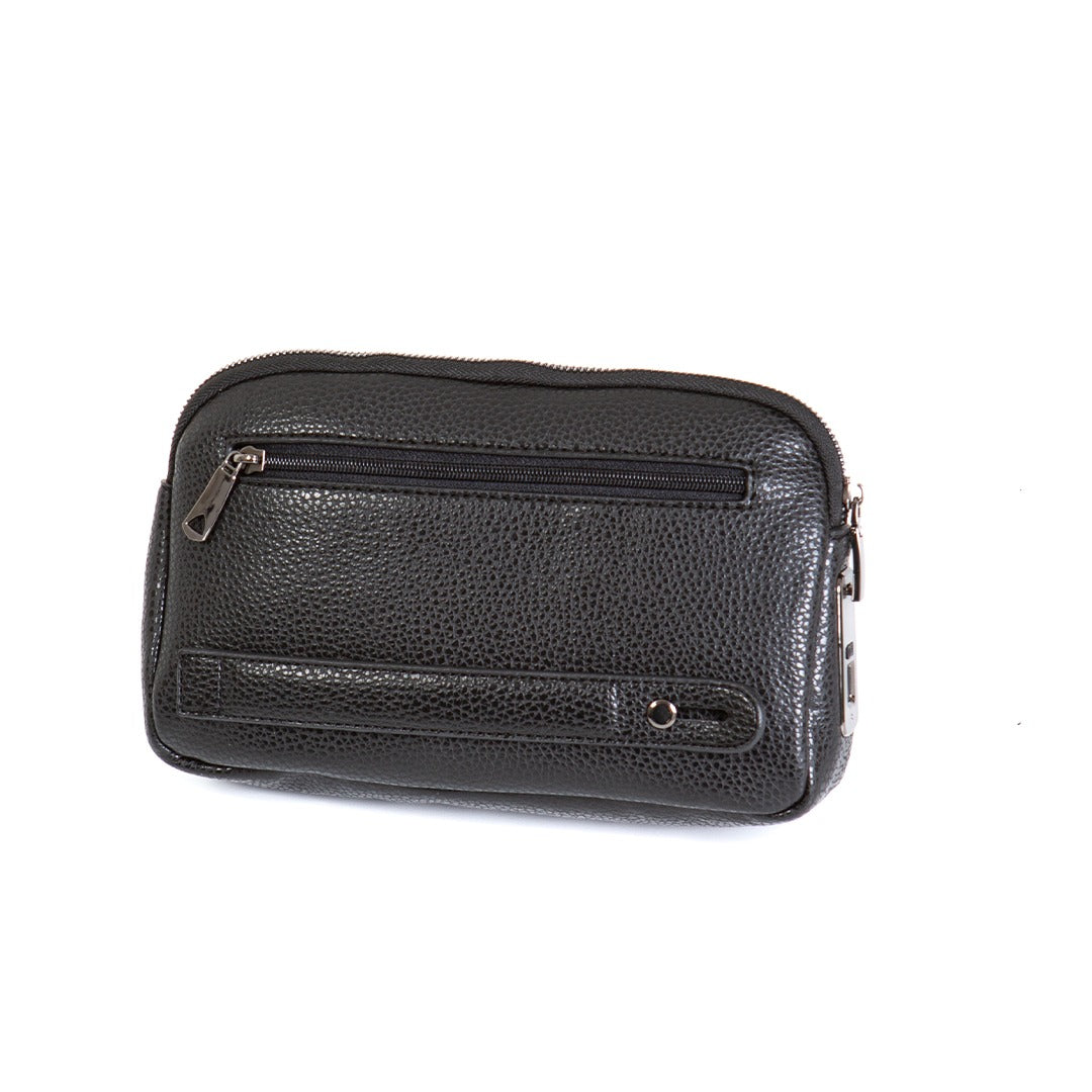 Parmak izi ile açılabilen çanta Caripetra Siyah OVAL Çanta