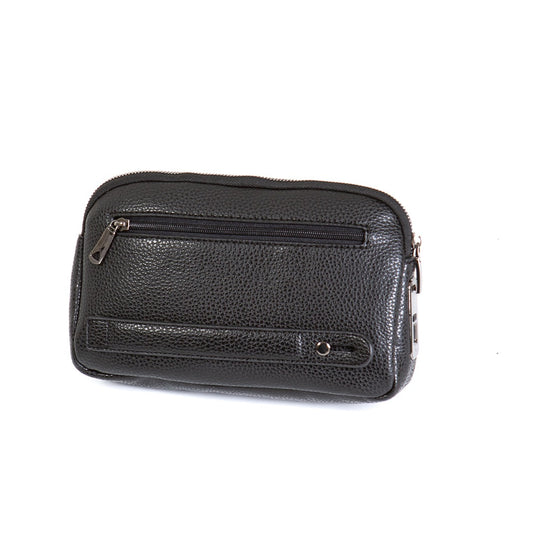 Parmak izi ile açılabilen çanta Caripetra Siyah OVAL Çanta