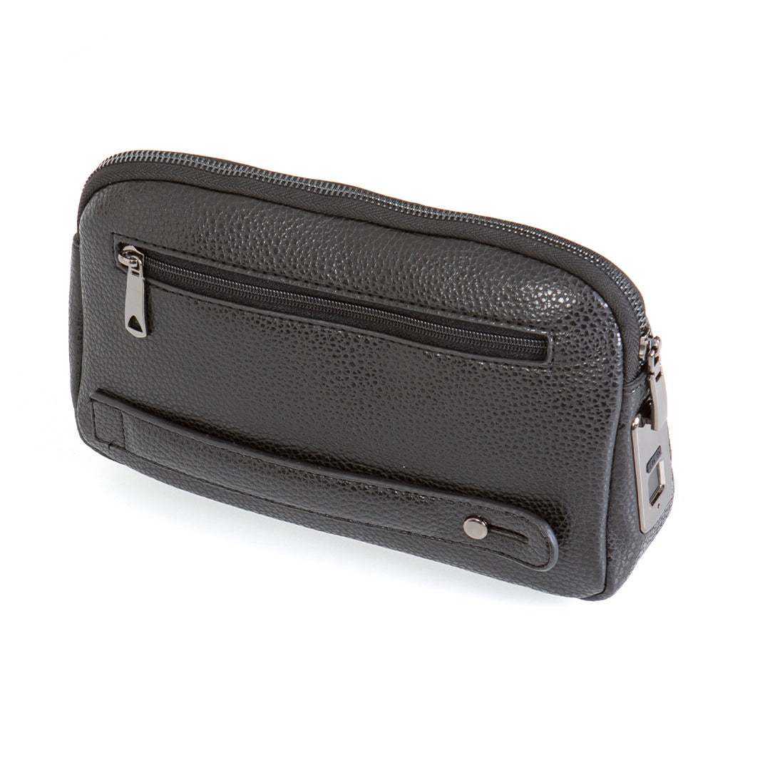 Parmak izi ile açılabilen çanta Caripetra Siyah OVAL Çanta