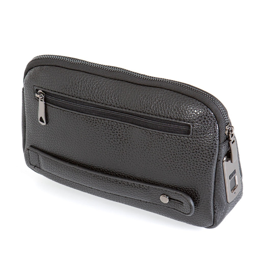 Parmak izi ile açılabilen çanta Caripetra Siyah OVAL Çanta