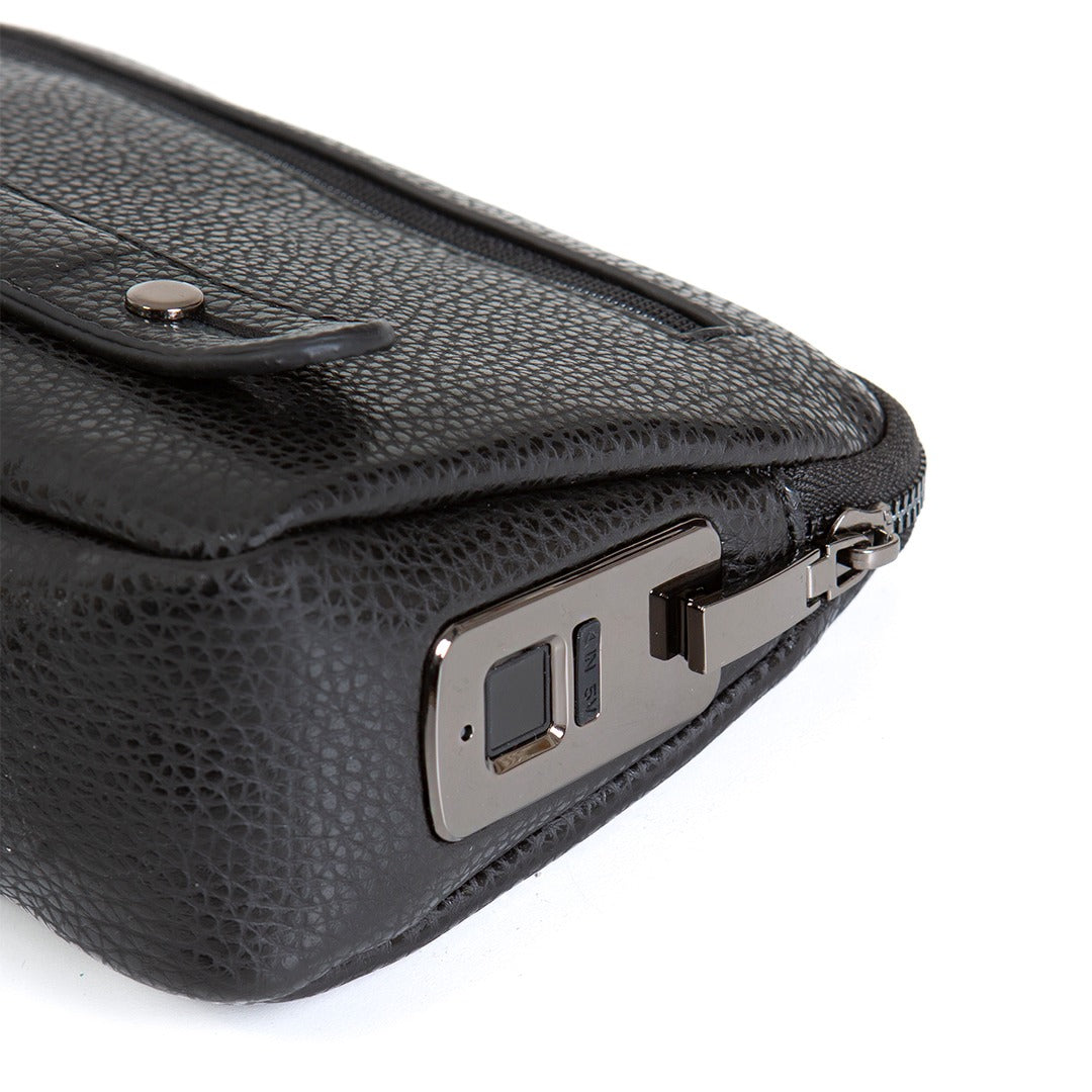 Parmak izi ile açılabilen çanta Caripetra Siyah OVAL Çanta