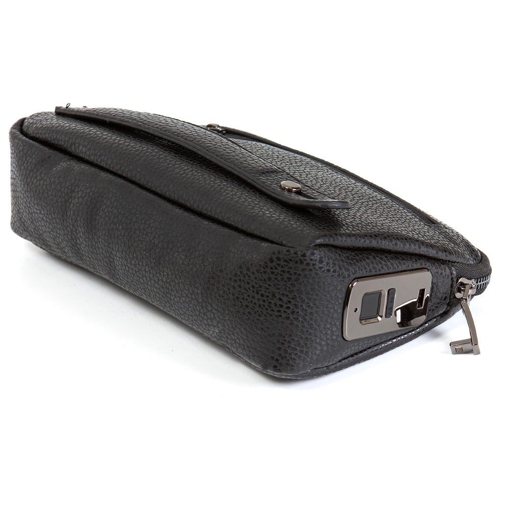 Parmak izi ile açılabilen çanta Caripetra Siyah OVAL Çanta