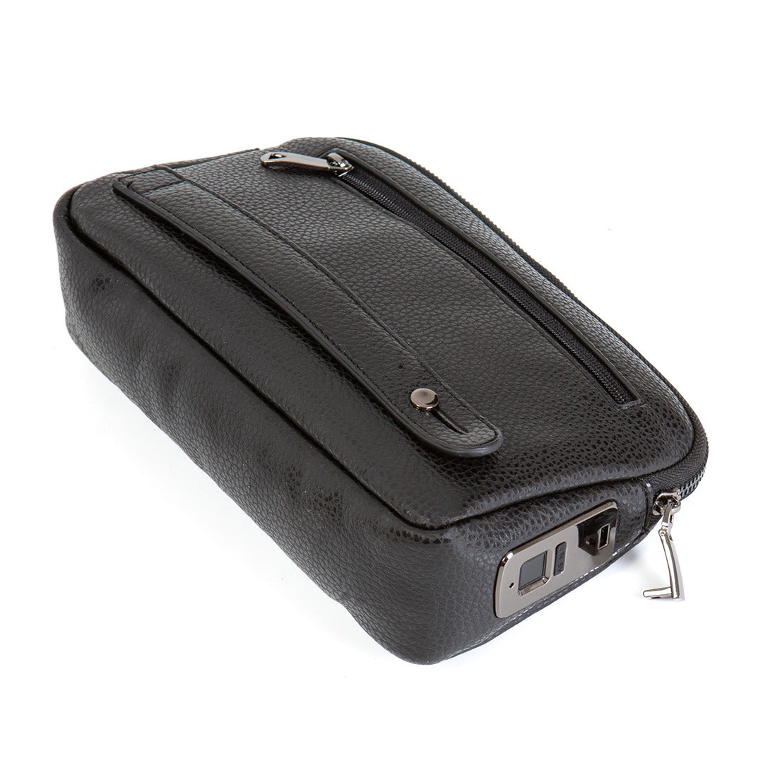 Parmak izi ile açılabilen çanta Caripetra Siyah OVAL Çanta