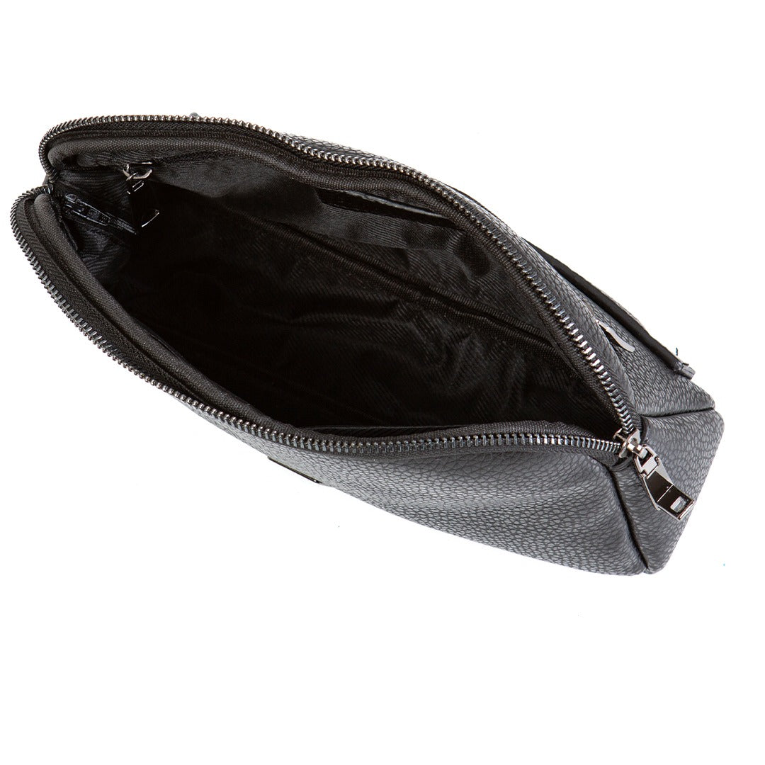 Parmak izi ile açılabilen çanta Caripetra Siyah OVAL Çanta