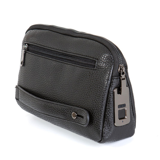 Parmak izi ile açılabilen çanta Caripetra Siyah OVAL Çanta