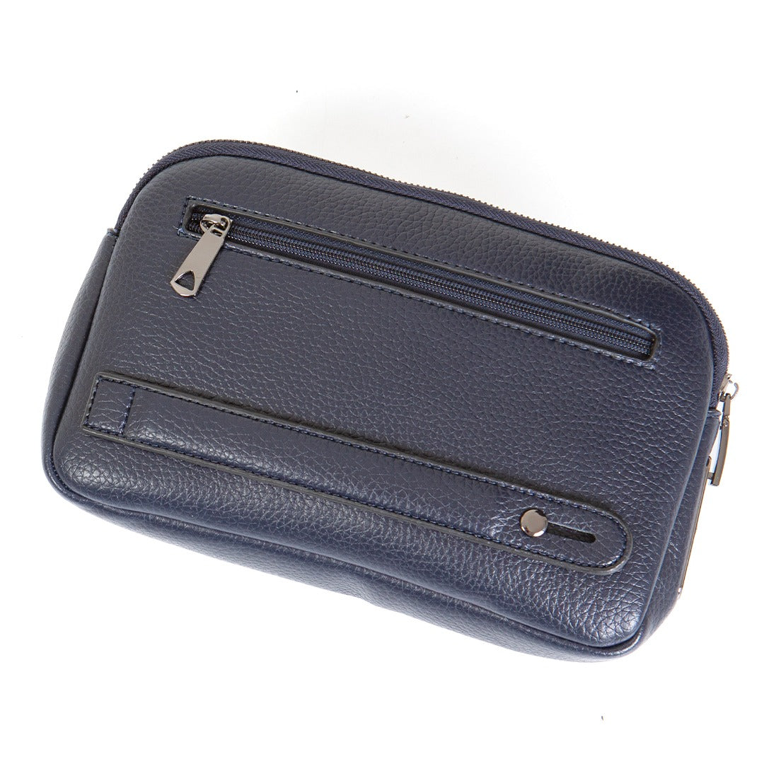 Parmak İzli Caripetra Lacivert Oval Çanta