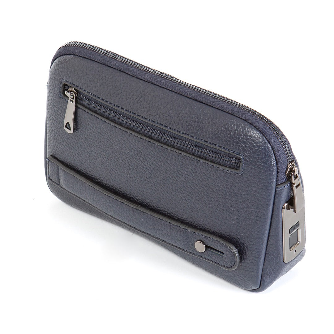 Parmak İzli Caripetra Lacivert Oval Çanta