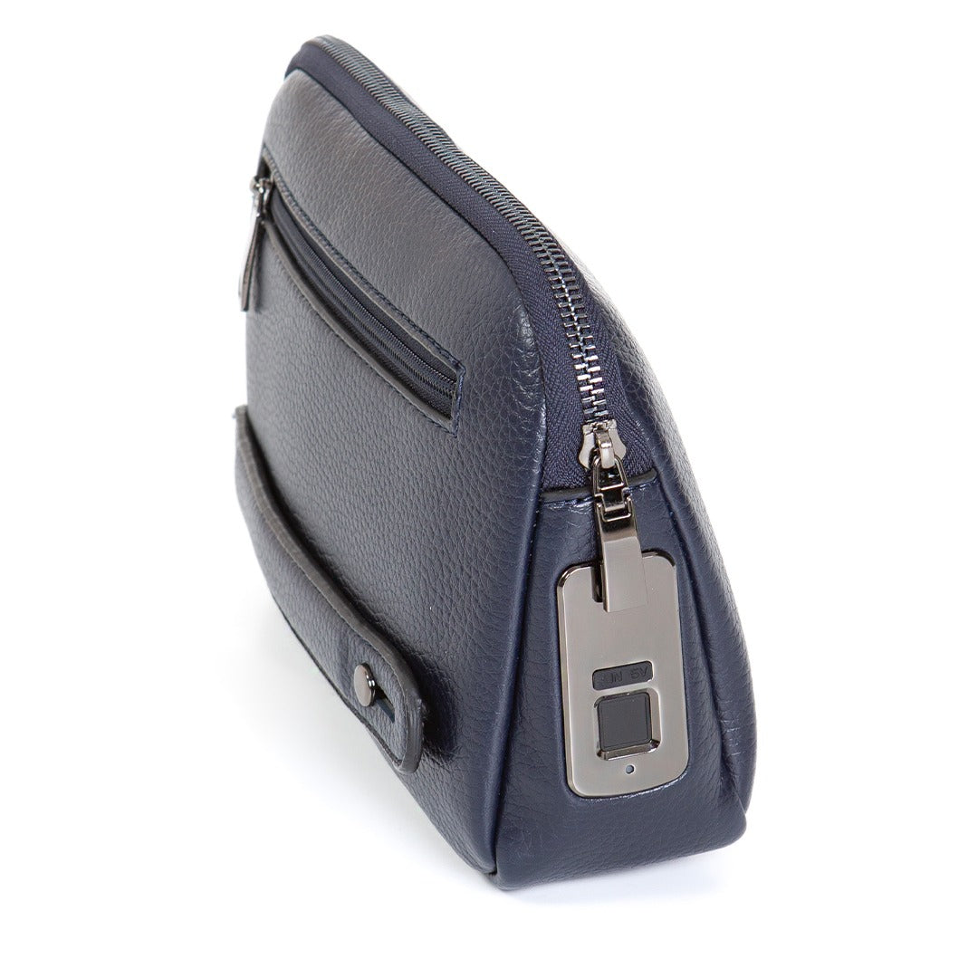 Parmak İzli Caripetra Lacivert Oval Çanta