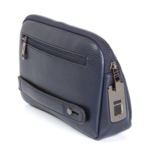 Parmak İzli Caripetra Lacivert Oval Çanta